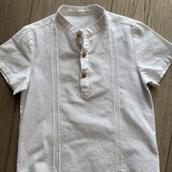 Boy’s Henley Linen Dress Shirt