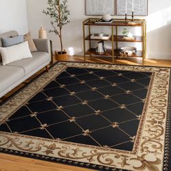 Black & Gold Area Rug