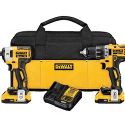 Dewalt 20 Max Drill And Impact, Batteries And Charger