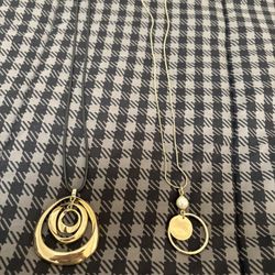 2 Gold Colored Necklaces