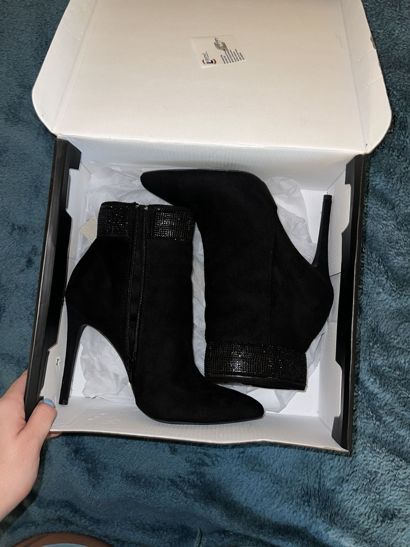 Black Stiletto Booties Size 7.5
