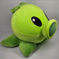 Tomy Plants Vs. Zombies Club Mocchi Mocchi Peashooter Mega 15-Inch Plush NWT