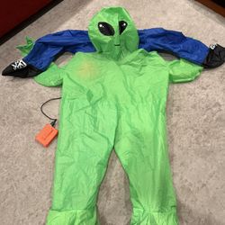 Inflatable Alien Abduction Costume for Kid Blow Up Halloween Outfit