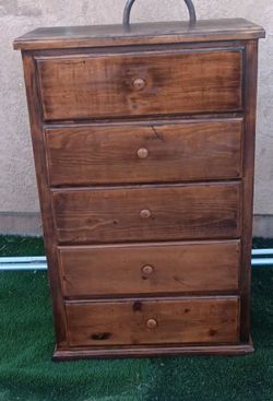 5 Drawer  Wood Dresser