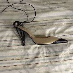 Chanel 2002 Vintage Birdcage Heel Sandals – Black & Ivory Leather – Rare