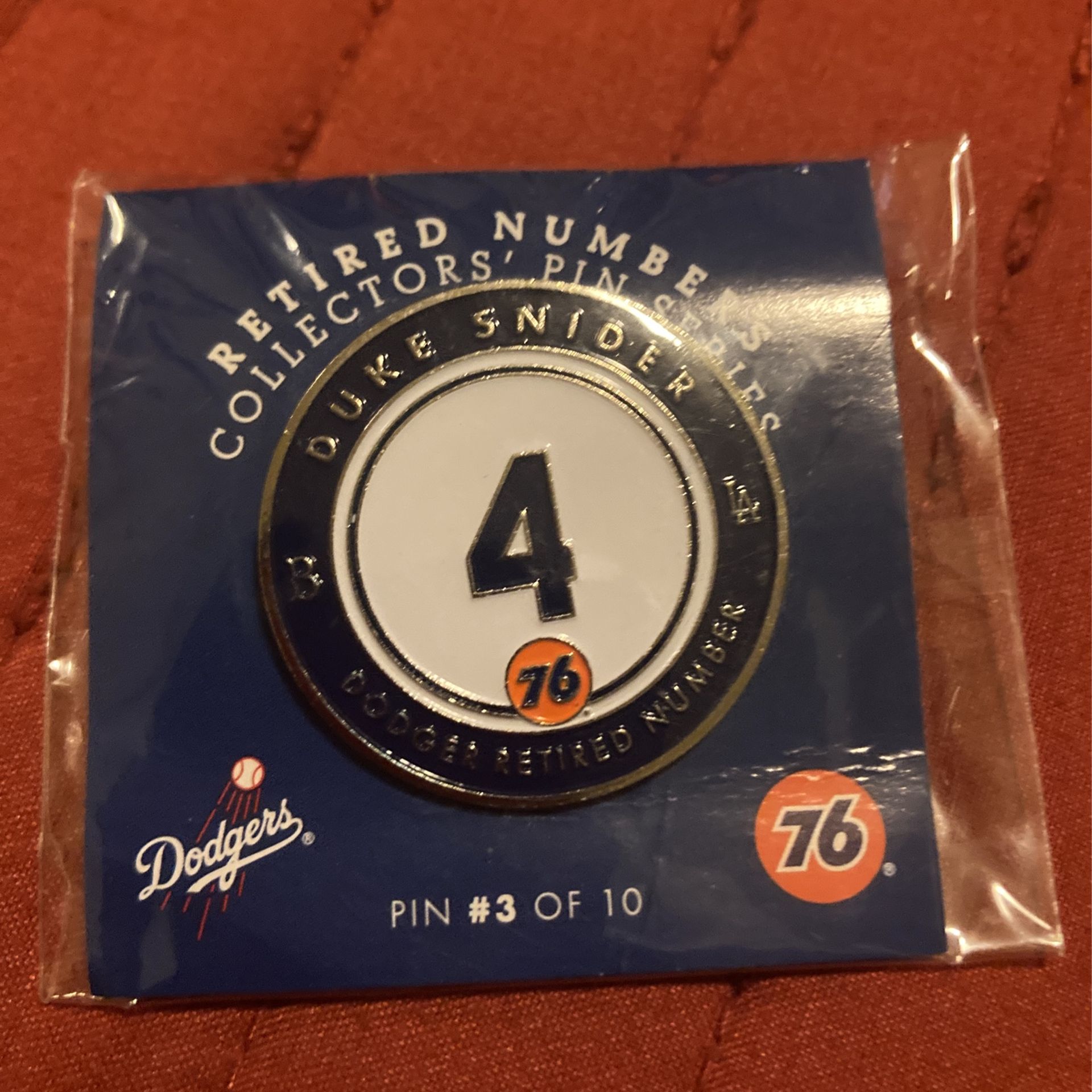 Duke Snider Retired Dodgers Pin 