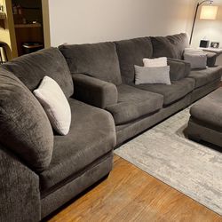 Free Couch Set 3 Pieces With Ottoman
