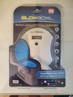 New! Glow Bowl Motion Activated Toilet Nightlight