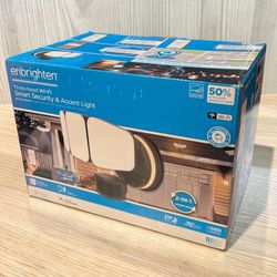Enbrighten Wi-Fi Smart LED Security Flood Light 3400 Lumens Bronze 3-Head