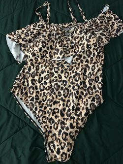 Leopard Print One-Piece Swimsuit
