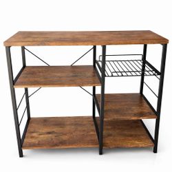 3-Tier Kitchen Baker's Rack Utility Shelf Microwave Stand with Storage and Drawer