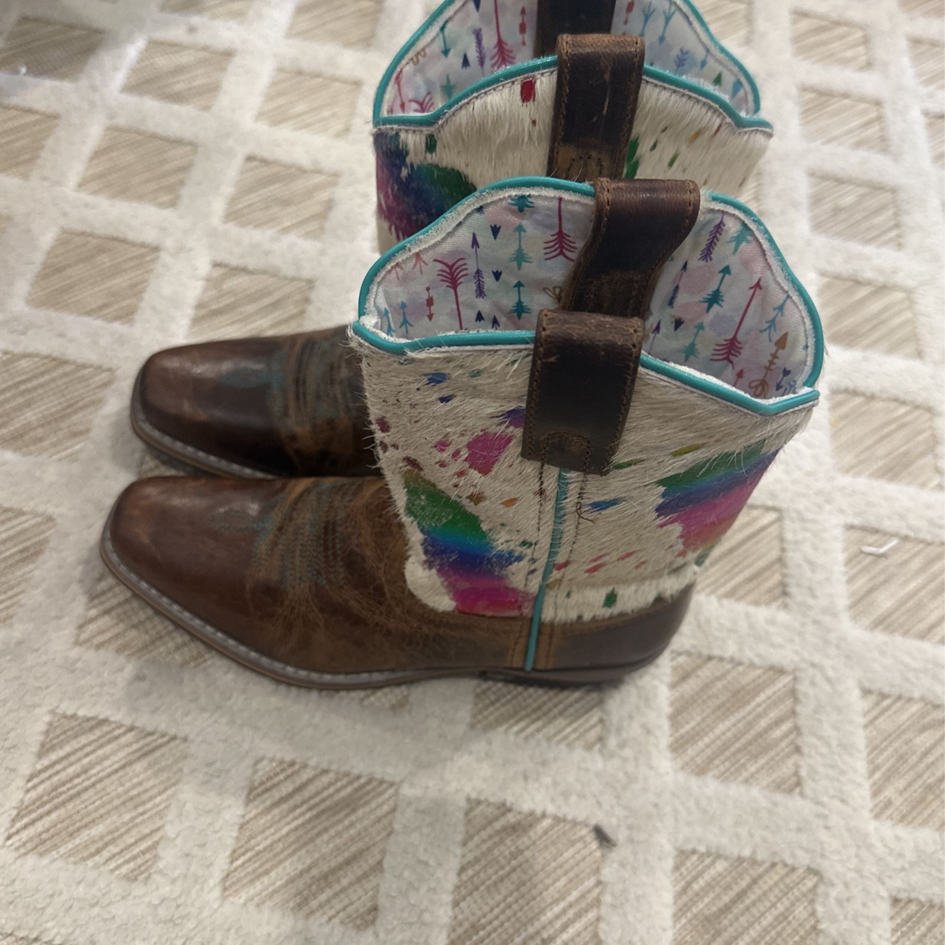 Dan Post Little & Big Girls Rumi Block Heel Cowboy Boots