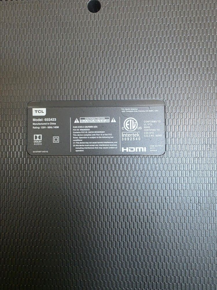 TCL Roku 65" UHD TV