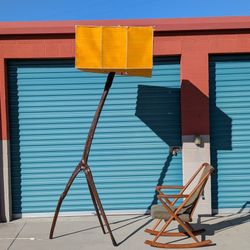 Extra Tall Vintage Drift Wood Floor Giraffe Lamp
