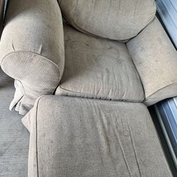 Overstuffed Sofa/chair w/ottoman