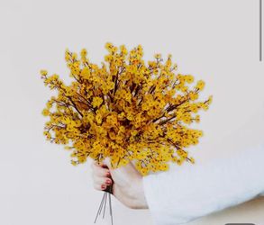 Baby breath artificial flowers color yellow - 20 stems