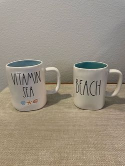 Rae Dunn Beach Themed Mugs