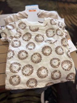 Carter’s Boys 3-piece shirt and short outfit size 12m