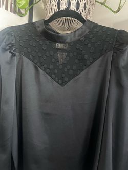 Blouse long sleeve w/sheer panel medium $10