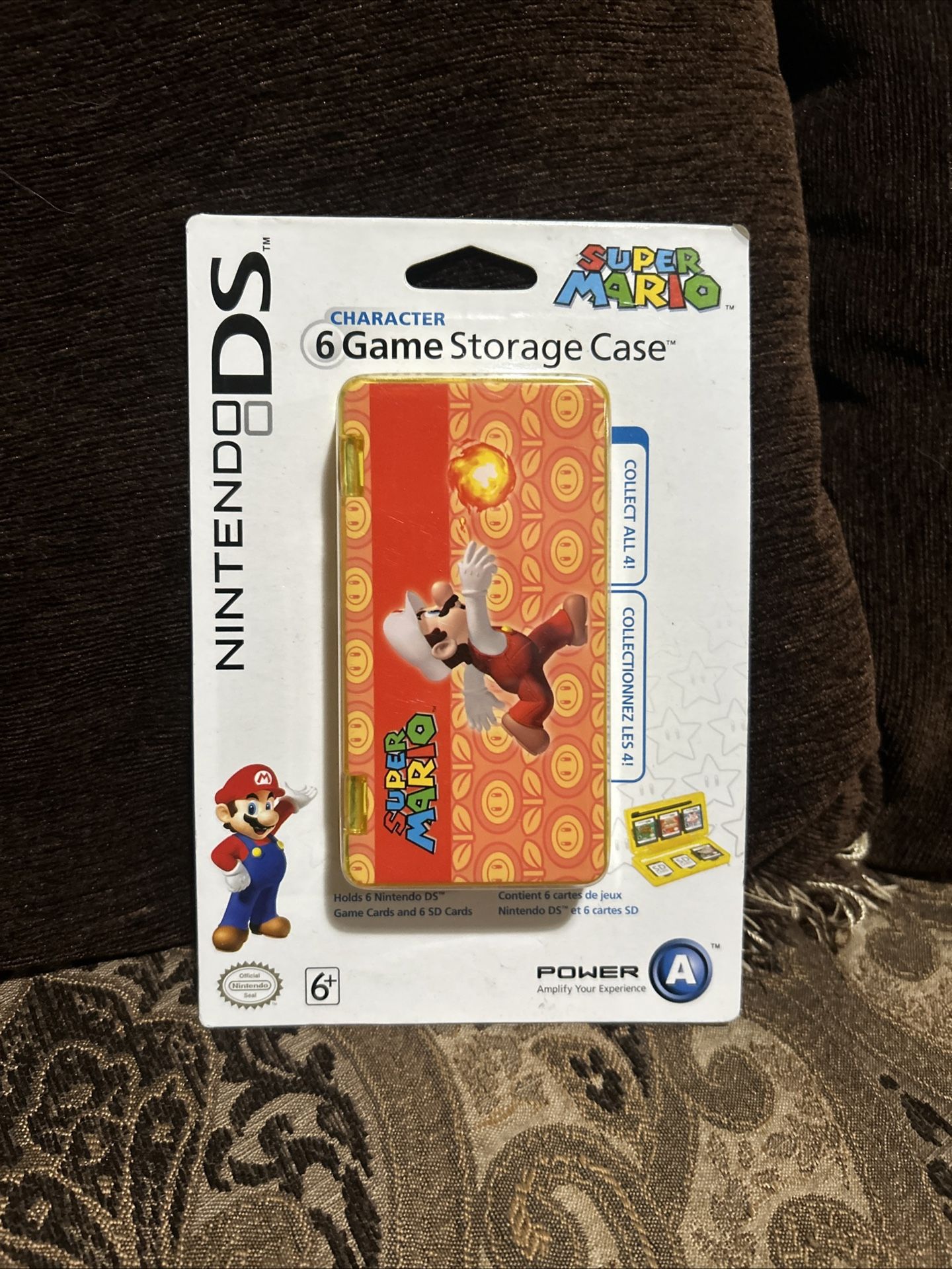 NEW Super FIRE Mario Hard shell 6 Game protective Storage Case Nintendo DS