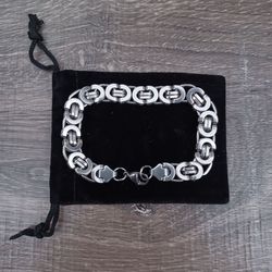 Stainless Steel Byzantine Chain Bracelet