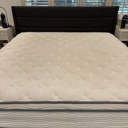 King Size Bed frame + king Mattress 