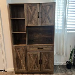 Anitrea 70.9"H Farmhouse Style Kitchen Pantry
