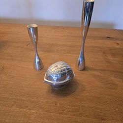 Nambe Candlestick Holders 