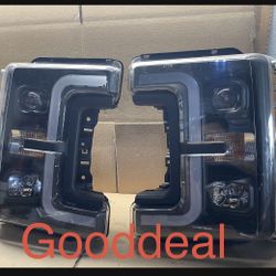 OH168 Fit 17-19 Ford Superduty F250/350/450 LED Bar Headlight Pair 
