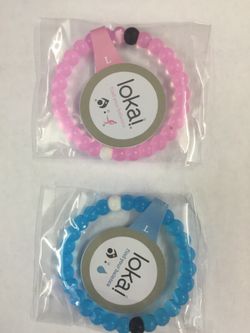 Two large Lokai bracelets