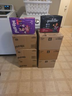 Toddler Pull Ups 6 Boxes (40ct Box) & Goodnites (99ct Box)