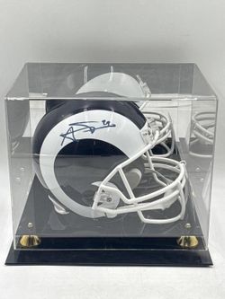 Aaron Donald Signed Rams Full Size Helmet JSA Witnessed WP59058 NFL Prize + Case