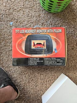 TFT LCD Car Headrest Monitor with Pillow - Great Condition