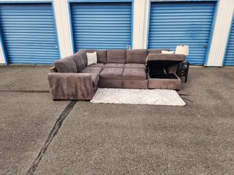 Sleeper Sectional Sofa With Chaise + Storage FREE DELIVERY