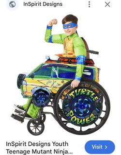 Teenage Mutant Ninja Turtles Pizza Van Adaptive Wheelchair Cover Halloween  New