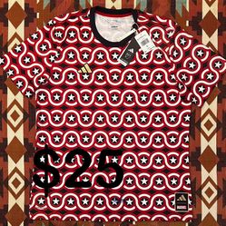 MLS Adidas Marvel Captain America Pre Match 2023 Jersey Men’s XL Slim Fit 