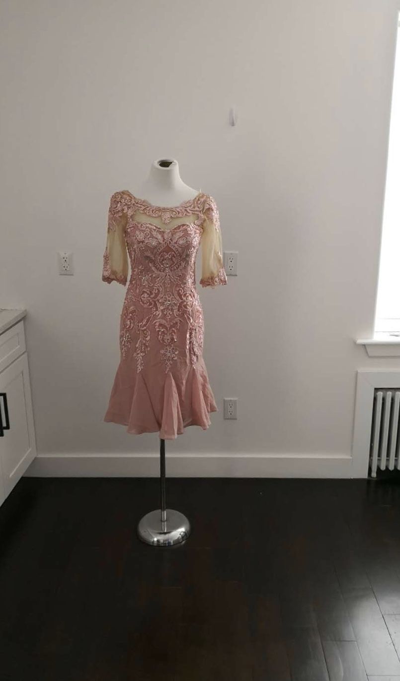 New Sz4 Pink Short Mother Of Bride Dress