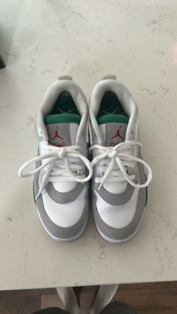 Air Jordan 4 RM Color White/Neutral Grey/Wolf Grey/Pine Green Size 10