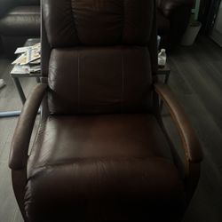 Brown Leather Recliner Chair