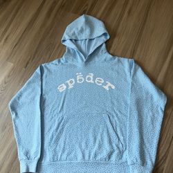 Baby Blue VVS Sp5der Hoodie 