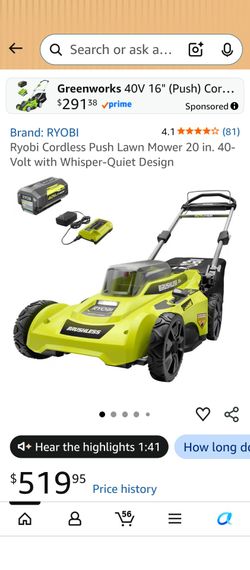 Powerful Battery Lawnmower