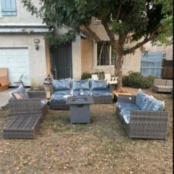 High Quality Deep Seating Patio Furniture Set With Fire Pit Propane Fully Assembled In The Box Patio Set 🆕🚎🚛🆕