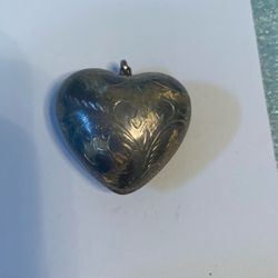Silver Puffy Heart # 16