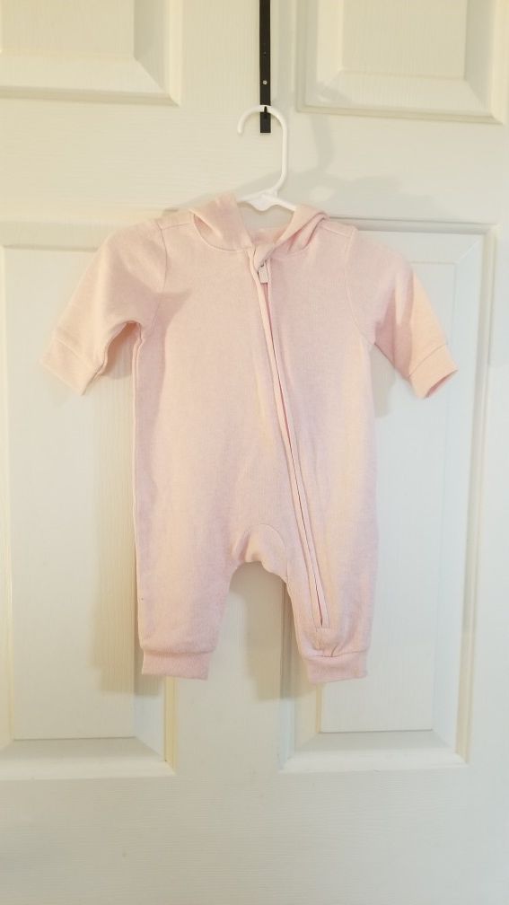 Baby girl hooded pajamas.