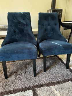 Blue Suede Chairs