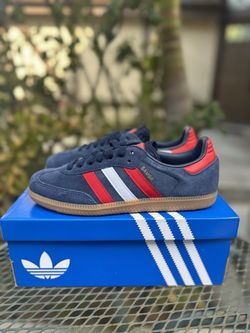 Adidas Samba Navy Suede Low-Top Sneakers