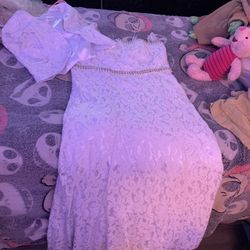 White Woman Dress Size Xl 