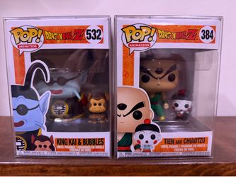 King kai & Bubbles / Tien & Chiaotzu Dbz funko pops