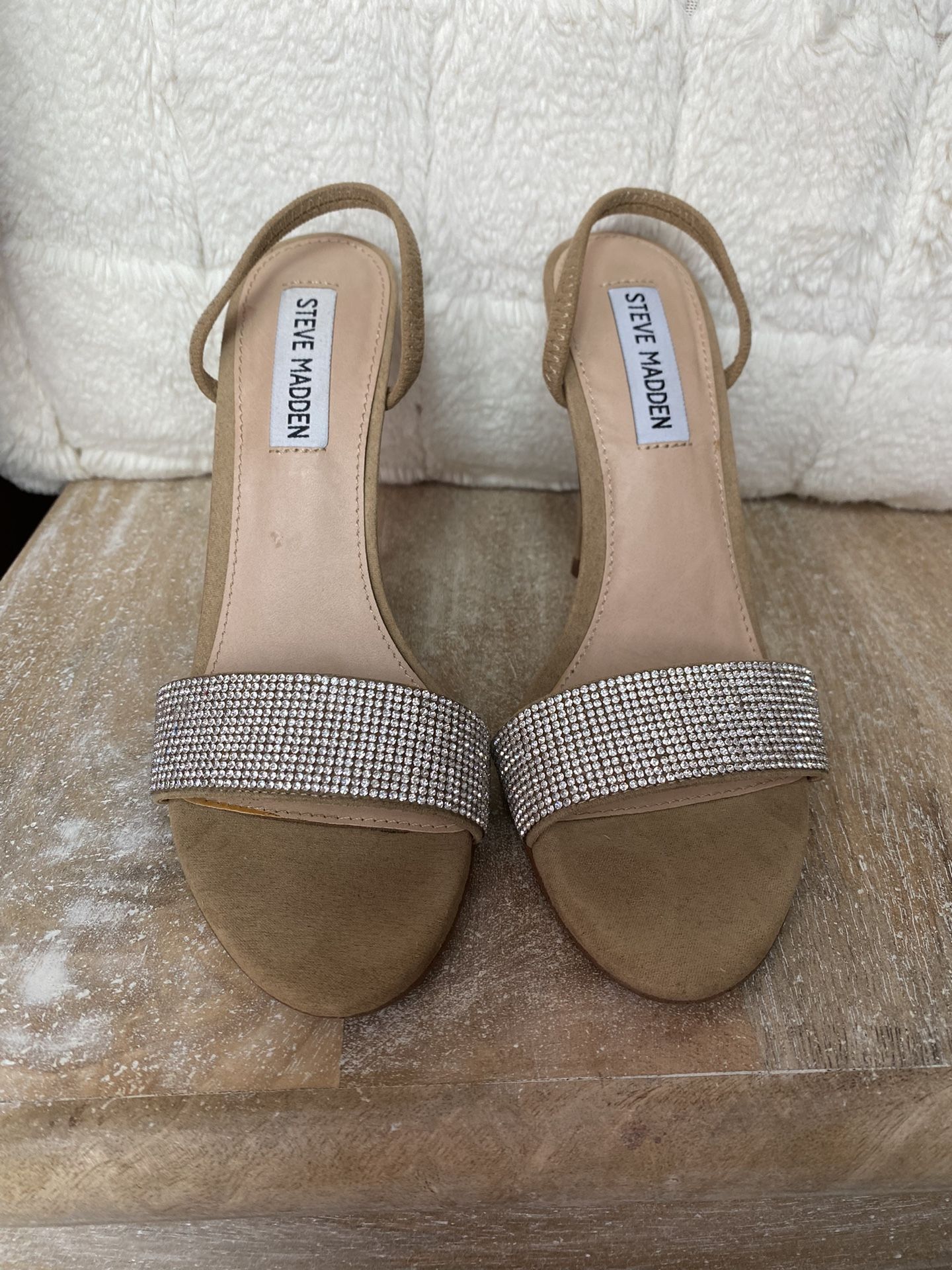 Steve Madden Nude Diamond Stiletto Heels