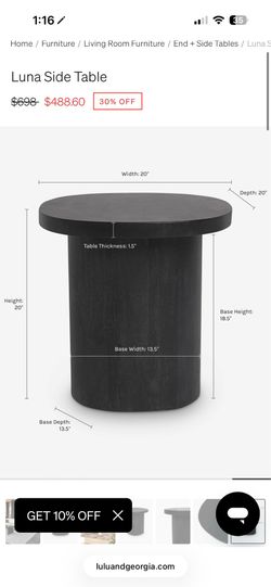 Brand new  side tables came with small dent